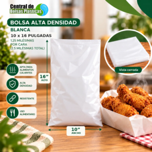 Bolsa 10X16 Alta Densidad Blanca CBPL