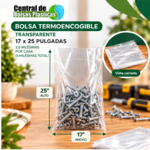 Bolsa 17X25X250 Transparente Termo