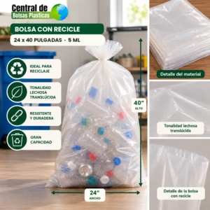 Bolsa 24X40 Transparente 5 ML Kileado (POST- CBPL)
