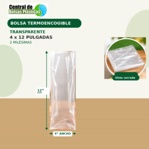 Bolsa 4X12X100 Transparente Termo