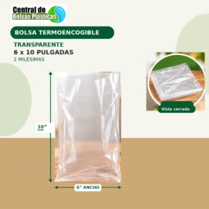 Bolsa 6X10X100 Transparente Termo