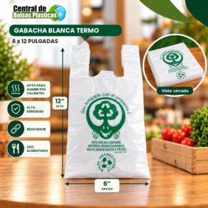 Bolsa 6X12 Gabacha Blanca Termo