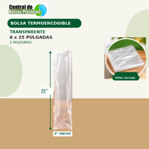 Bolsa 6X25X100 Transparente Termo