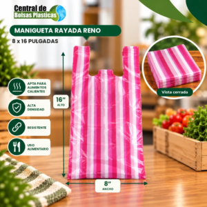 Bolsa Manigueta Rayada 8X16 RENO