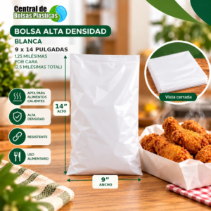 Bolsa 9X14 Alta Densidad Blanca CBPL