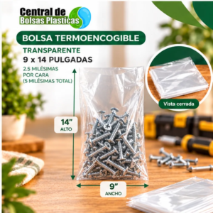 Bolsa 9X14X250 Transparente Termo