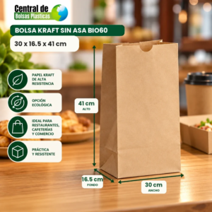 Bolsa Kraft sin Asa BIO60 (Market)
